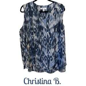 ❤️CHRISTINA B.   FLOWY V-NECK TOP  XLARGE/1X    #S